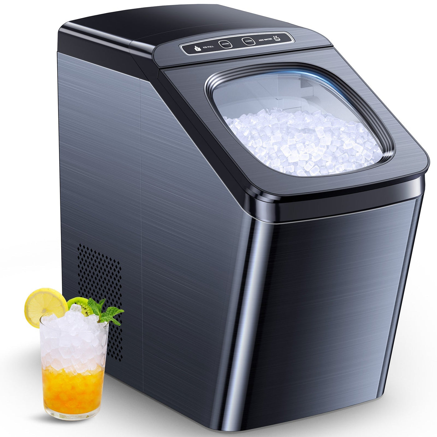 Ice Makers Countertop, Nugget Ice Maker Countertop, 30Lbs Per Day